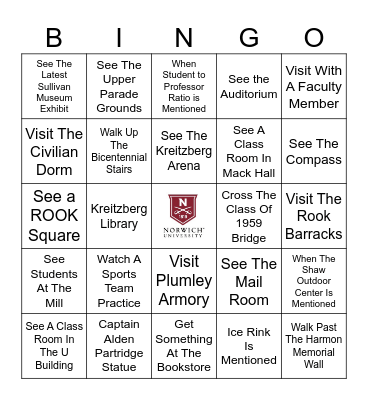 NU BINGO Card