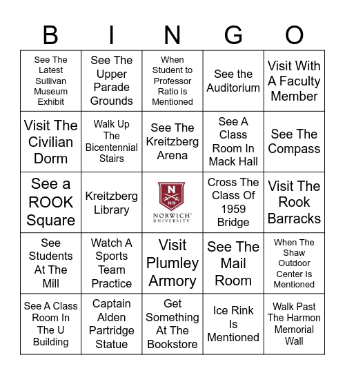 NU BINGO Card