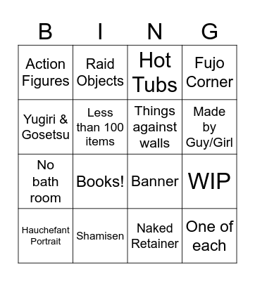 Housing Bingo Card