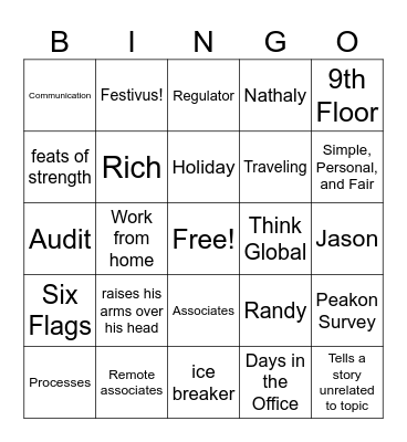 Chris-isms BINGO Card