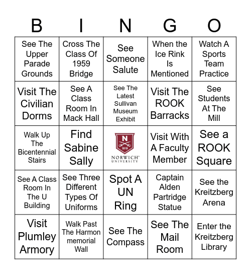 NU BINGO Card