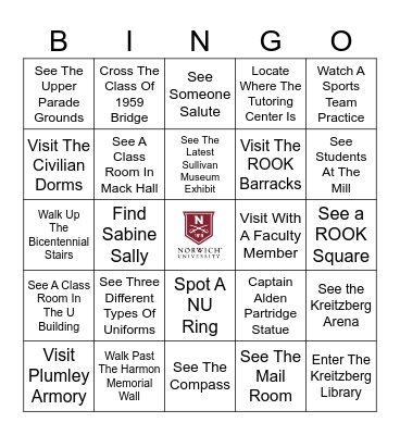 NU BINGO Card