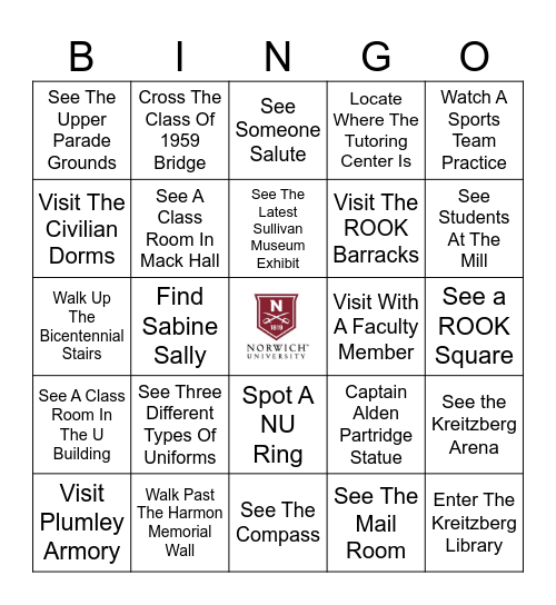 NU BINGO Card