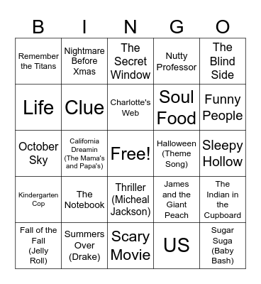 ECC FALL TRIVIA BINGO Card