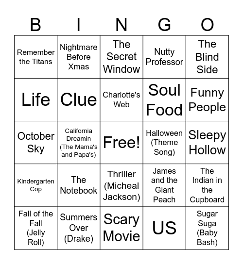 ECC FALL TRIVIA BINGO Card