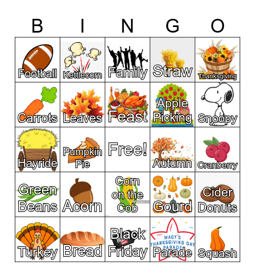 Turkey Hunt Bingo! Bingo Card