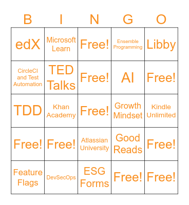 Bingo Banaza Tech Edition Bingo Card
