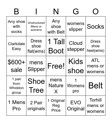 BF BINGO Card