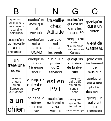 BINGO PAOLIEN Bingo Card