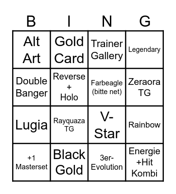Silver Tempest Bingo Card