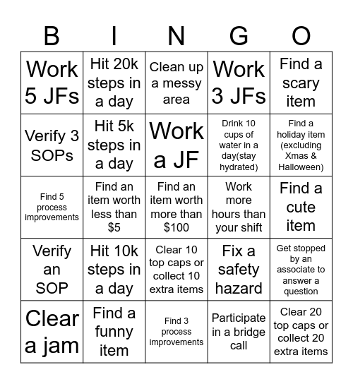 IE PEAK SUPPORT Bingo Card