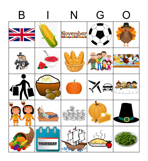 Thanksgiving  Bingo Card