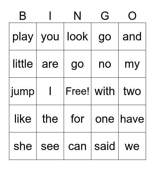 Bingo Card