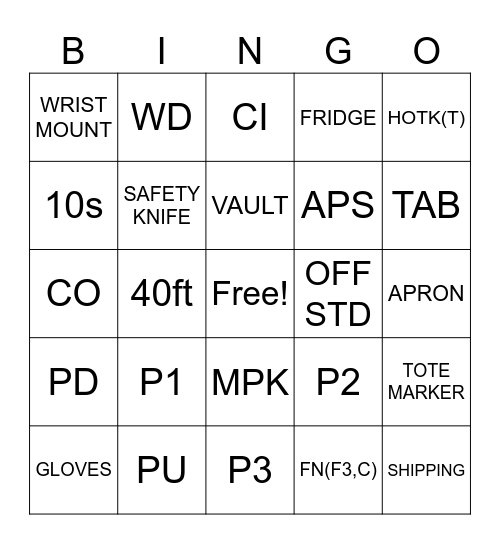 Words 2 Know Bingo Card