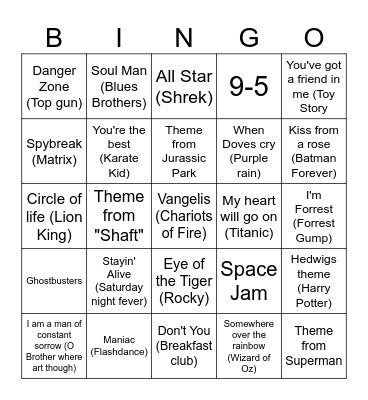 THANKSGIVING SINGO Bingo Card
