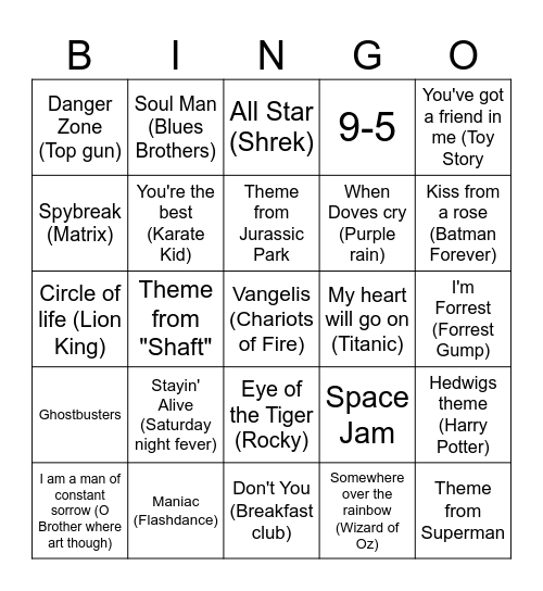 THANKSGIVING SINGO Bingo Card