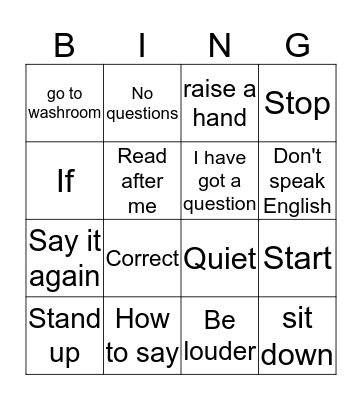 bingo Card