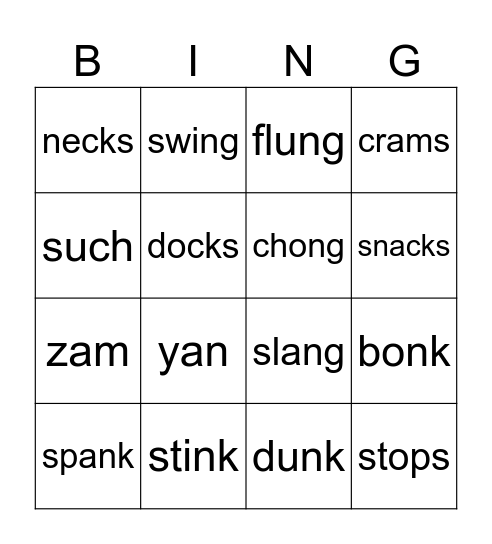 Larkin spelling 11/20 or 11/27 Bingo Card