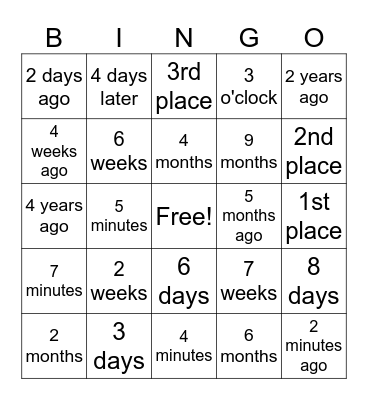 Numeral Incorporation in ASL Bingo Card