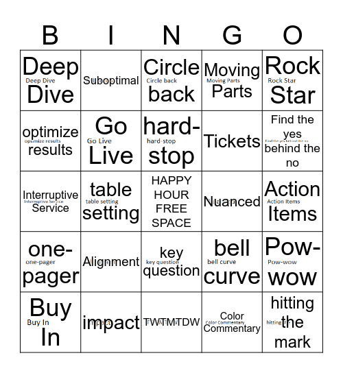 PHM ICM ROUNDS BINGO Card