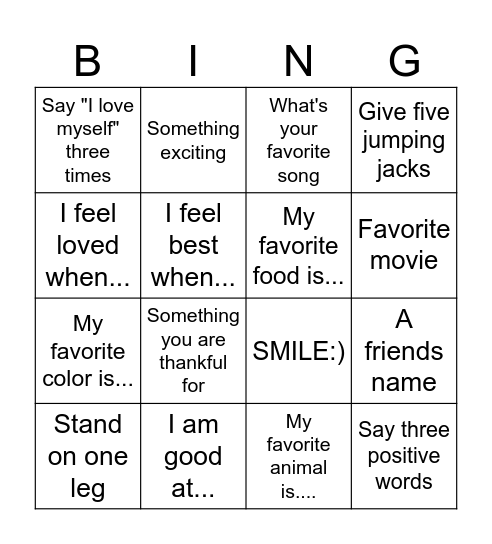 LOVE BINGOI Bingo Card