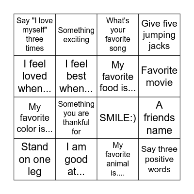 LOVE BINGOI Bingo Card