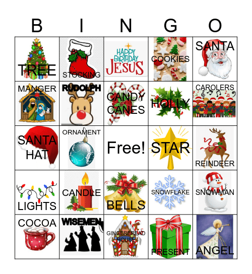 Christmas Bingo Card