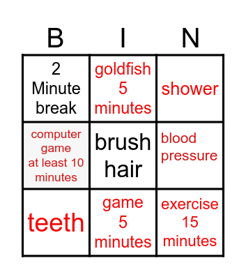 MaAn- Schedule 1 Bingo Card