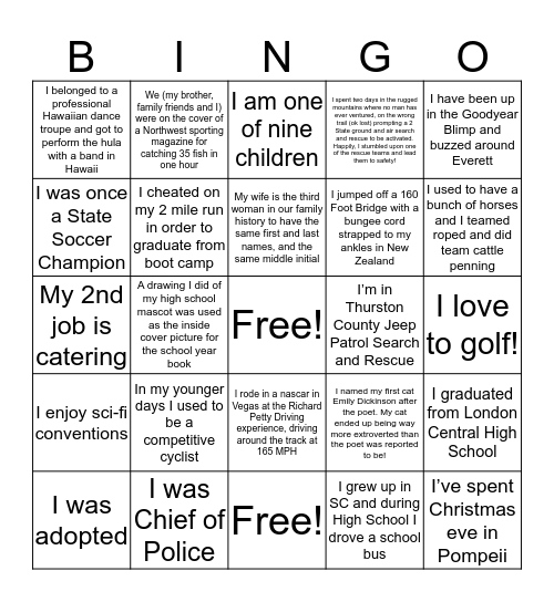 Denturist People Bingo Card