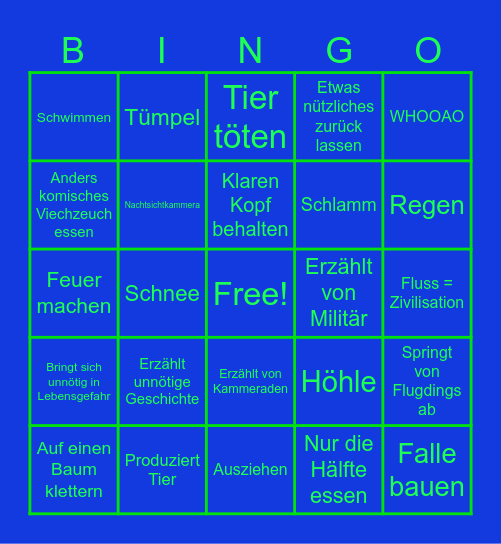 Grillis-vanillis-Bingillis Bingo Card