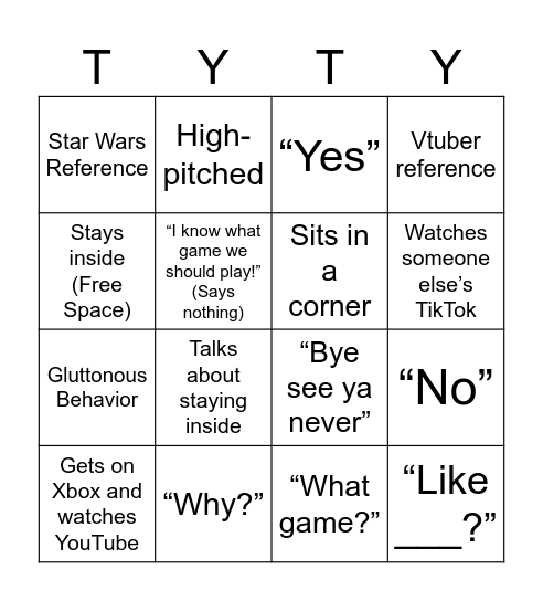 Tango Bingo Card