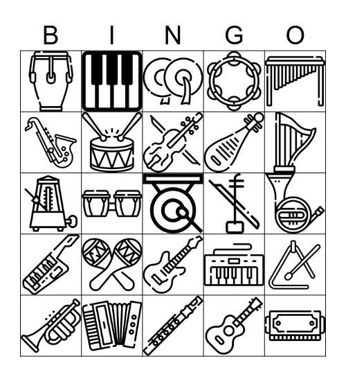 Music Bingo Card