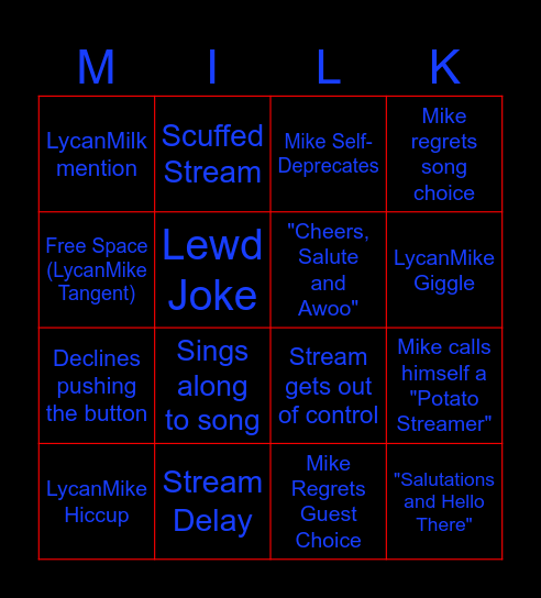 After Midnight Stream: The Game Bingo Card