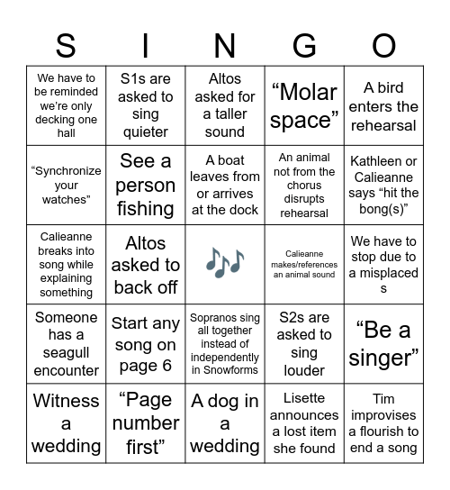 Rehearsalpalooza Bingo Card