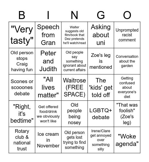 Gran Bingo Card