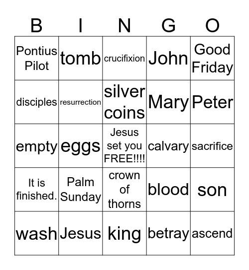Happy Resurrection Day!!! Bingo Card