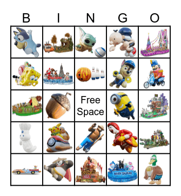Macy's Thanksgiving Day Parade 2023 Bingo Card