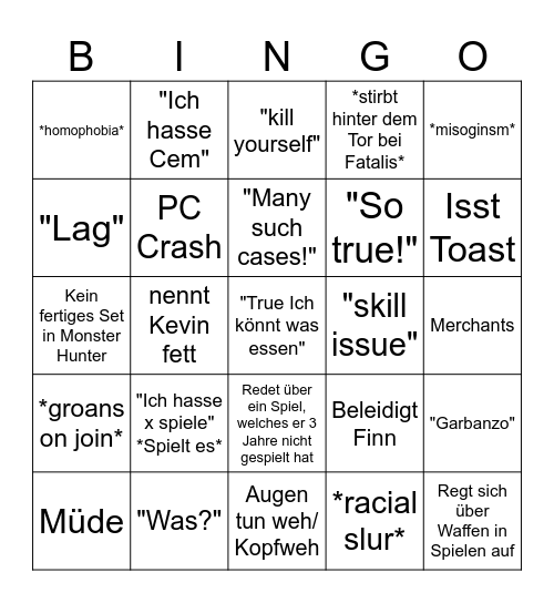 Leo Bingo Card