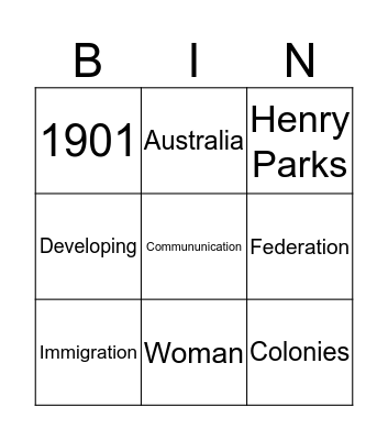 Federation#2 Bingo Card