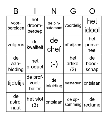 Taal op Maat 5.4 Bingo Card