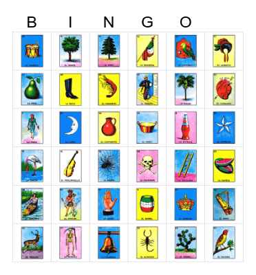 Loteria de México Bingo Card
