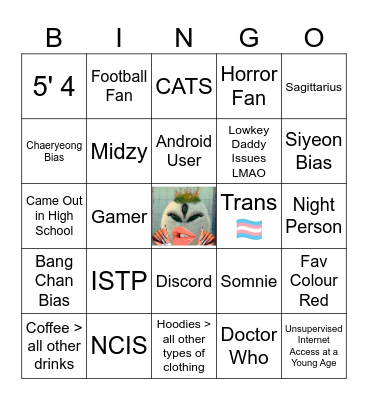 Lee's Bingo Card