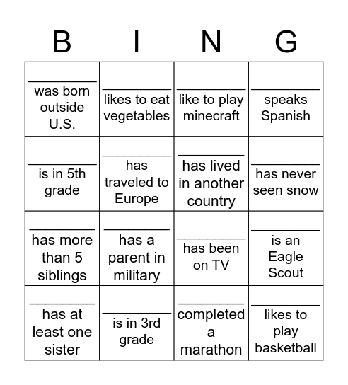 BLUE AND GOLD BANQUET  Bingo Card