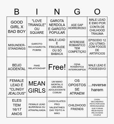 SHOUJO MANGA BINGO Card