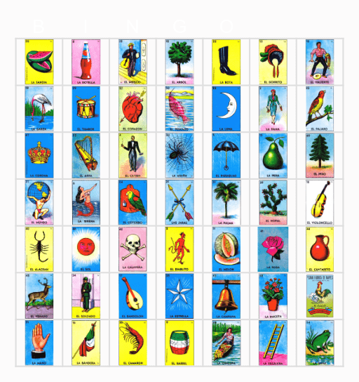 Foundation Loteria Bingo Card