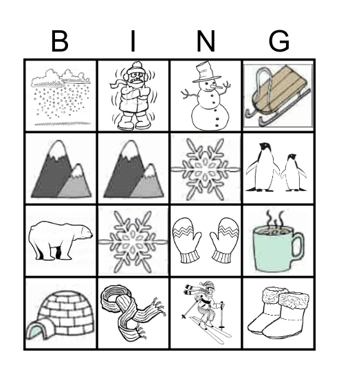 WINTER Bingo Card