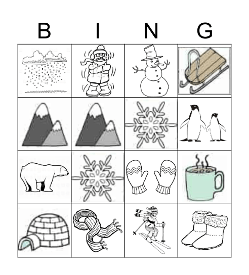 WINTER Bingo Card