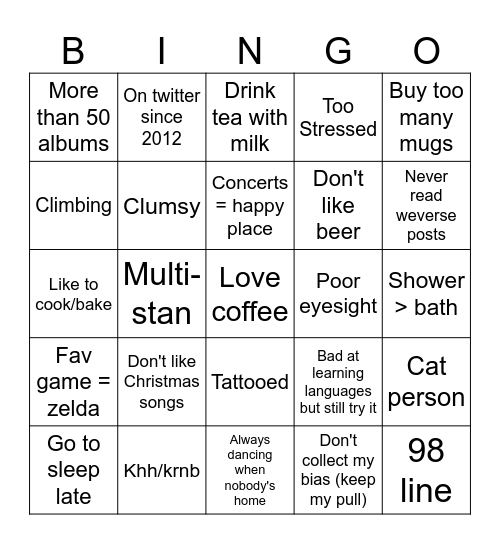 _mukeholic Bingo Card