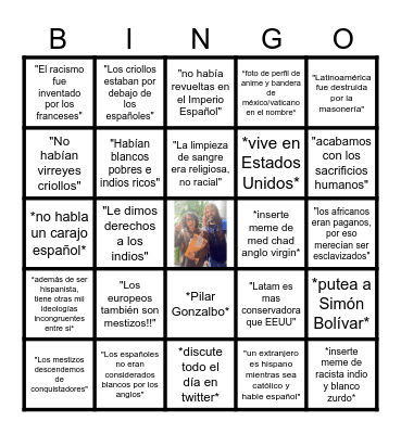 HISPANISTAS RETRASADOS  BINGO Card