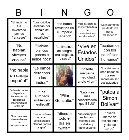 HISPANISTAS RETRASADOS  BINGO Card